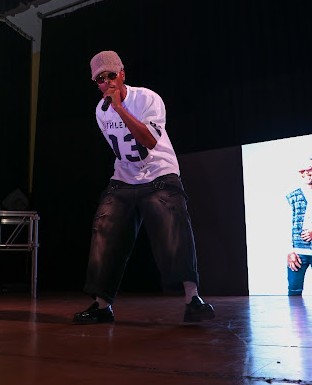 A performer on stage